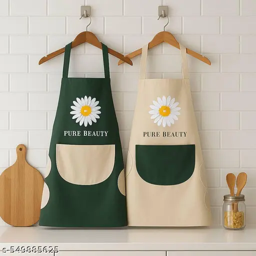 Pack 2 , 2 PCS Premium Kitchen Apron for Cooking – Waterproof, Adjustable & Stylish Design - Alternate View